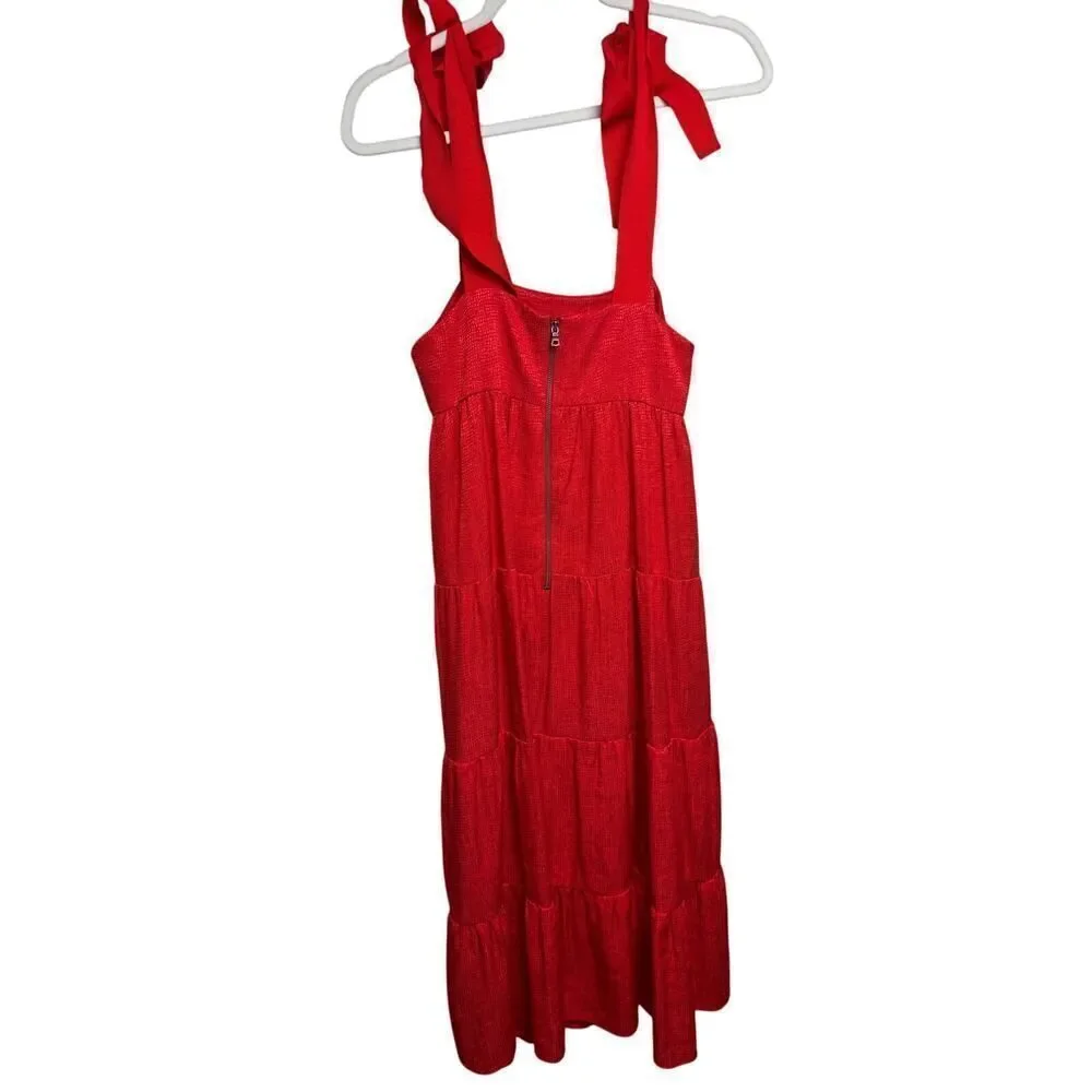 Alice + Olivia Cynthia Tiered Strap Midi Dress Sz. 0